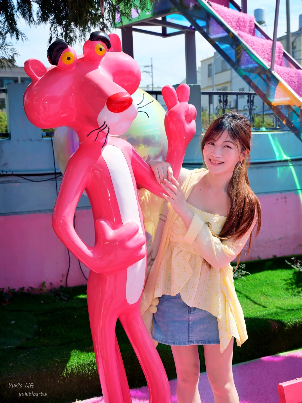 20260302125819_0_255c99 【台中后里】約客厚禮築夢手創館：驚艷再訪！全新粉紅草皮頑皮豹、女神階梯、翼手龍直升機溜滑梯，進入童話國度！