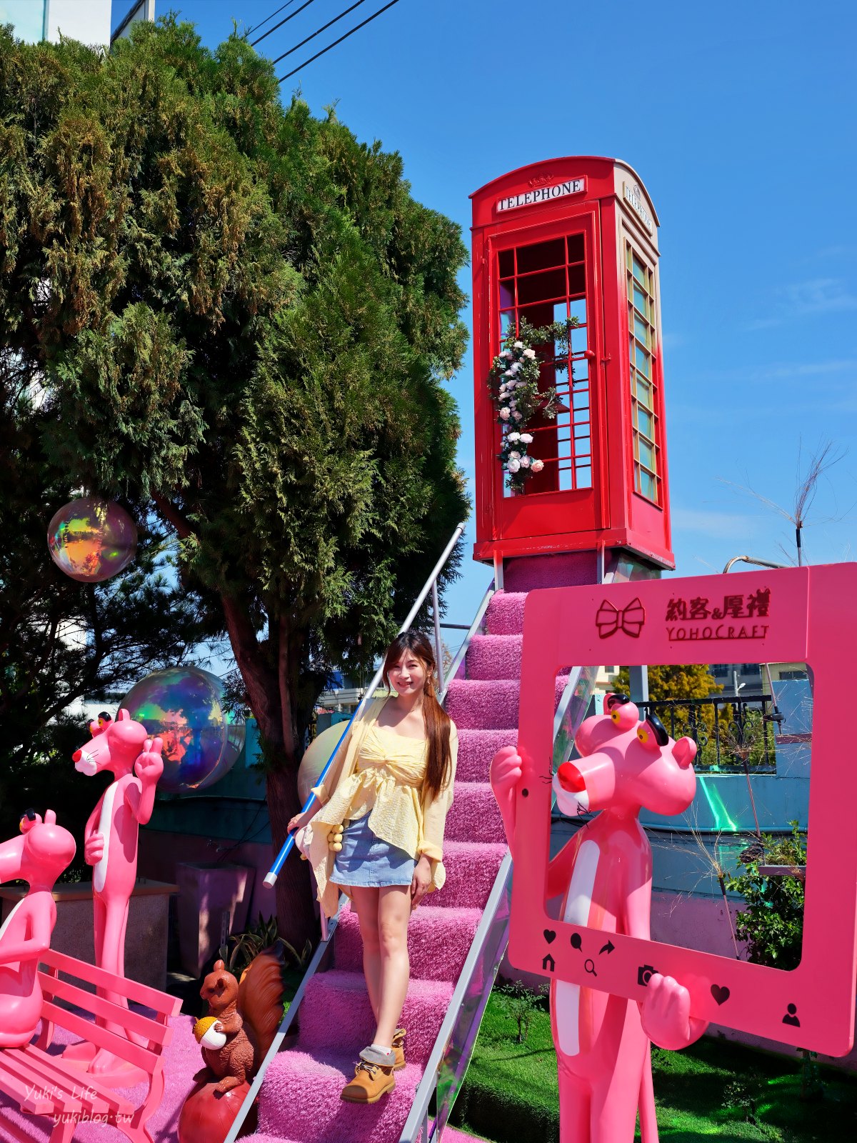 20260302130038_0_fe688b 【台中后里】約客厚禮築夢手創館：驚艷再訪！全新粉紅草皮頑皮豹、女神階梯、翼手龍直升機溜滑梯，進入童話國度！