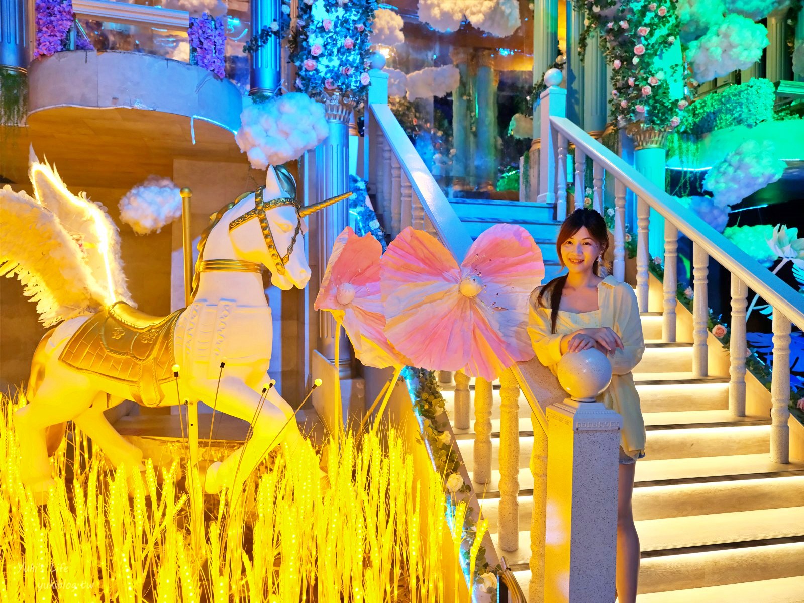 20260302131054_0_7b4d73 【台中后里】約客厚禮築夢手創館：驚艷再訪！全新粉紅草皮頑皮豹、女神階梯、翼手龍直升機溜滑梯，進入童話國度！