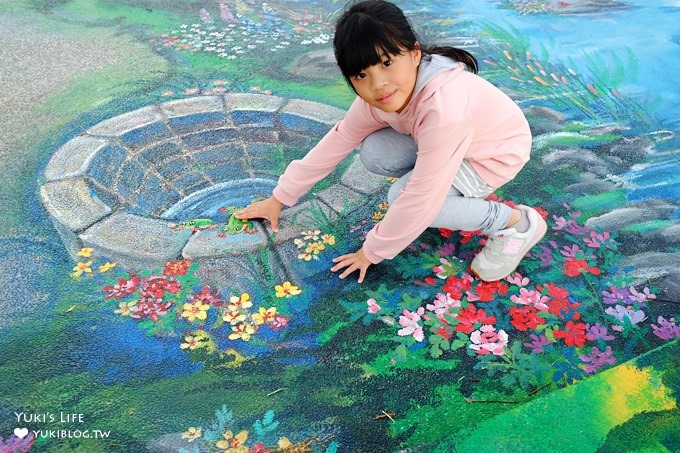 台中免費親子景點【梧棲頂魚寮公園】鯨魚溜滑梯×3D海洋立體彩繪×兒童迷宮花園~打卡野餐好去處 - yuki.tw