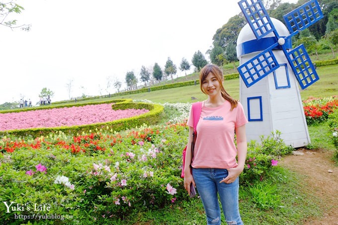 桃園景點【大溪花海農場】摩艾石像園區、四季都美親子同遊好去處 - yuki.tw