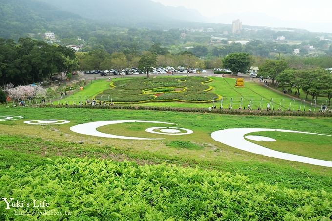 桃園景點【大溪花海農場】摩艾石像園區、四季都美親子同遊好去處 - yuki.tw