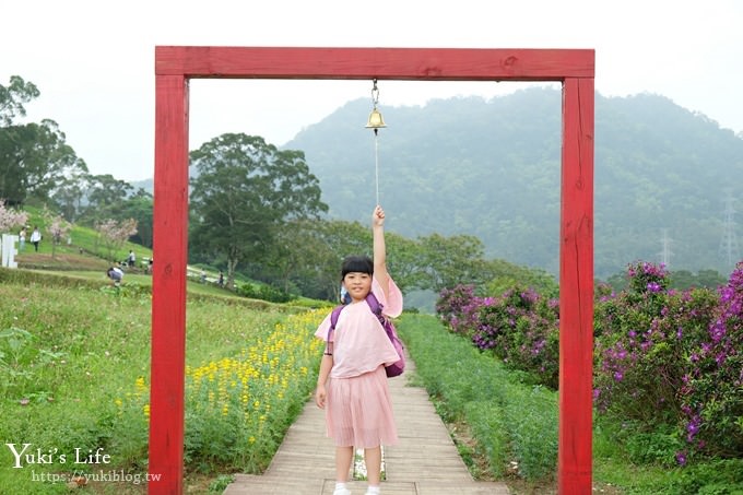 桃園景點【大溪花海農場】摩艾石像園區、四季都美親子同遊好去處 - yuki.tw