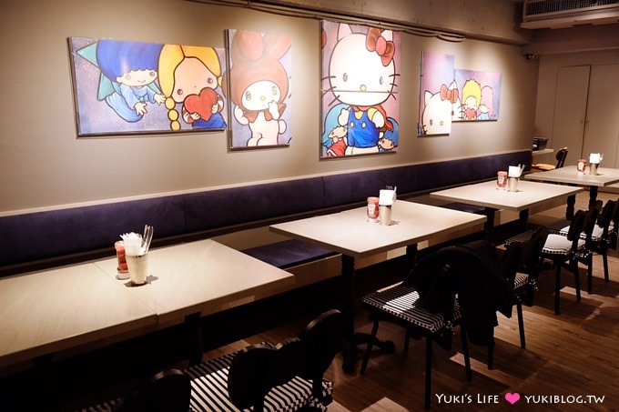 台北東區【Kiko's Diner Sanrio 美式餐廳】夏威夷漢堡排飯專賣店@忠孝敦化站 - yuki.tw