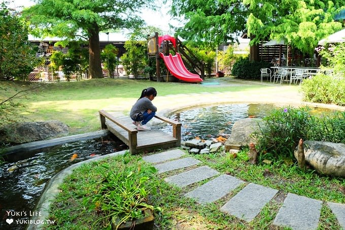 彰化田尾親子景點【全得玫瑰莊園】歐風浪漫建築景觀餐廳×草皮沙坑溜滑梯還能餵魚 - yuki.tw