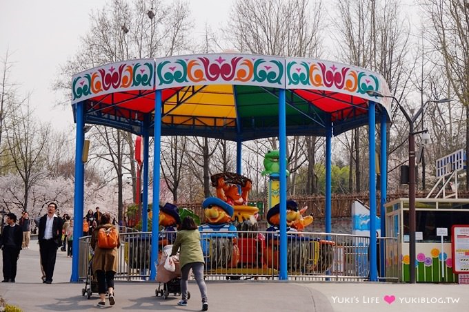 韓國首爾賞櫻景點【兒童大公園】動物園+賞花+遊樂園+野餐~多合一親子遊約會好去處 @兒童大公園站 - yuki.tw