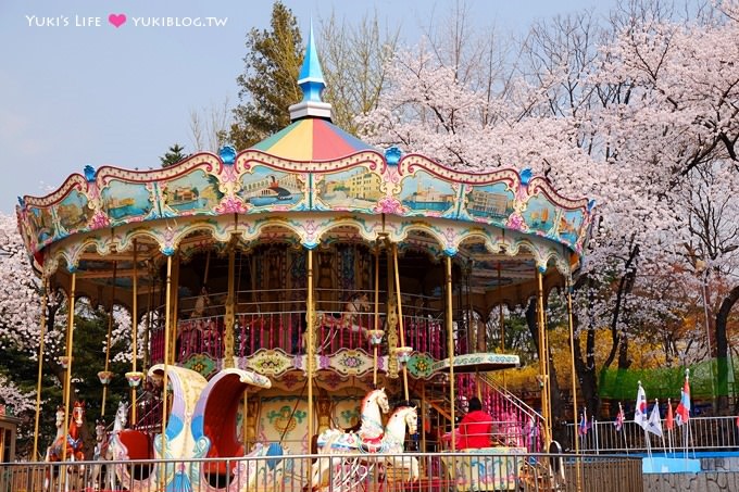 韓國首爾賞櫻景點【兒童大公園】動物園+賞花+遊樂園+野餐~多合一親子遊約會好去處 @兒童大公園站 - yuki.tw