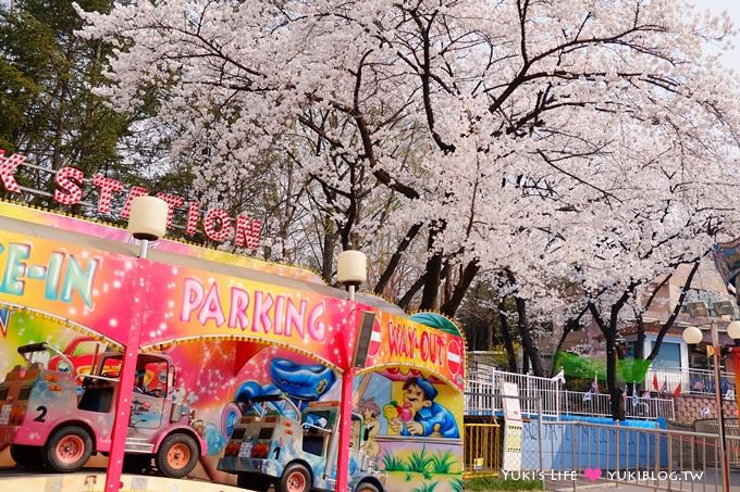 韓國首爾賞櫻景點【兒童大公園】動物園+賞花+遊樂園+野餐~多合一親子遊約會好去處 @兒童大公園站 - yuki.tw