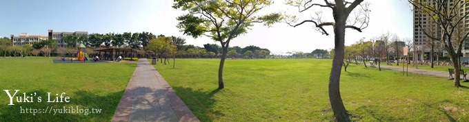 桃園景點【玉山公園】落羽松大道×黑熊溜滑梯～大草皮野餐親子景點 - yuki.tw