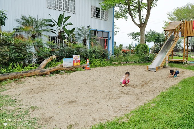 彰化親子免費景點【埔茂花市園藝咖啡】戶外花園大沙坑溜滑梯×採買花草多肉盆栽好去處 - yuki.tw