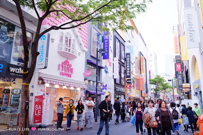 首爾明洞【柳家辣炒雞排、DUNKIN DONUTS】逛街逛到腿軟~必買it's SKIN蝸牛BB霜 - yuki.tw