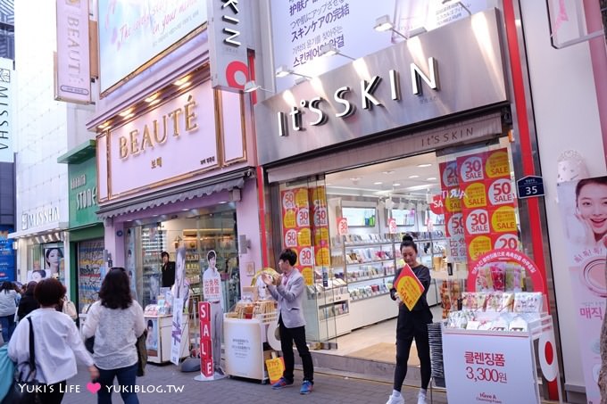 首爾明洞【柳家辣炒雞排、DUNKIN DONUTS】逛街逛到腿軟~必買it's SKIN蝸牛BB霜 - yuki.tw