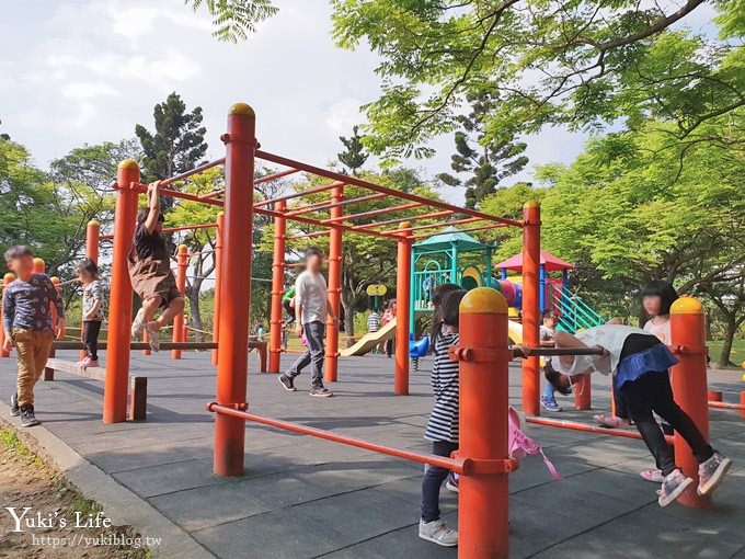 桃園景點【大溪埔頂公園】花海大草皮×親子景點 溜滑梯野餐好去處！(交通玩法攻略圖) - yuki.tw