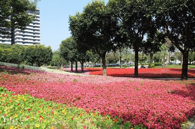 桃園景點【大溪埔頂公園】花海大草皮×親子景點 溜滑梯野餐好去處！(交通玩法攻略圖) - yuki.tw