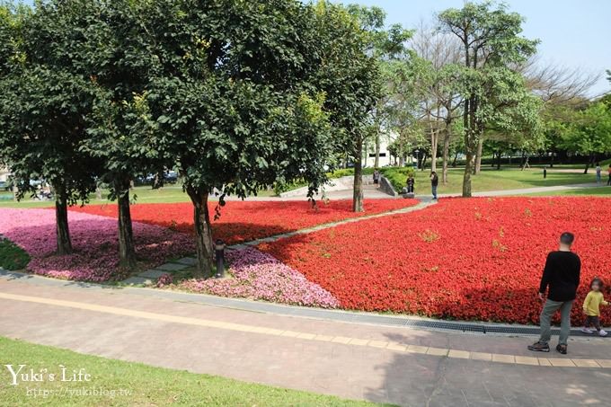 桃園景點【大溪埔頂公園】花海大草皮×親子景點 溜滑梯野餐好去處！(交通玩法攻略圖) - yuki.tw