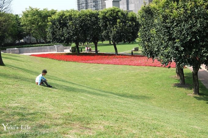 桃園景點【大溪埔頂公園】花海大草皮×親子景點 溜滑梯野餐好去處！(交通玩法攻略圖) - yuki.tw