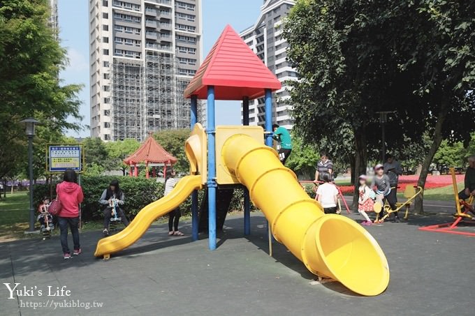 桃園景點【大溪埔頂公園】花海大草皮×親子景點 溜滑梯野餐好去處！(交通玩法攻略圖) - yuki.tw