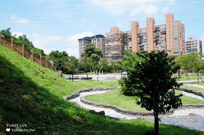 新北中和免費親子景點【錦和運動公園】超長溜滑梯×兒童遊樂區×運動野餐好去處 - yuki.tw