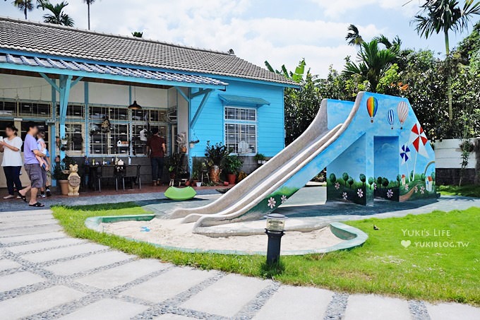 嘉義親子餐廳/親子景點【德蘭日式庭園簡餐】天主教堂幼兒園改建×童趣大象磨石子溜滑梯草皮沙坑(也有室內外遊戲區) - yuki.tw