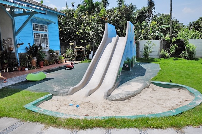 嘉義親子餐廳/親子景點【德蘭日式庭園簡餐】天主教堂幼兒園改建×童趣大象磨石子溜滑梯草皮沙坑(也有室內外遊戲區) - yuki.tw