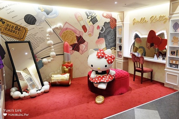 三井outlet【Hello Kitty Red Carpet美式餐廳】夢幻Kitty樂園拍照去×雨天室內景點!〈機場捷運林口站A9美食〉 - yuki.tw