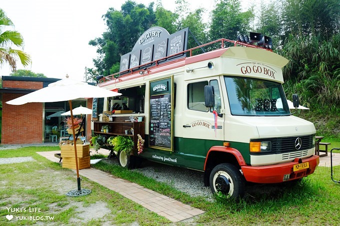 桃園大溪最新IG拍照景點【GOGOBOX餐車誌in樂灣基地】美式餐車草地野餐去×重機車聚下午茶約會好去處×親子野放吹泡泡場地 - yuki.tw