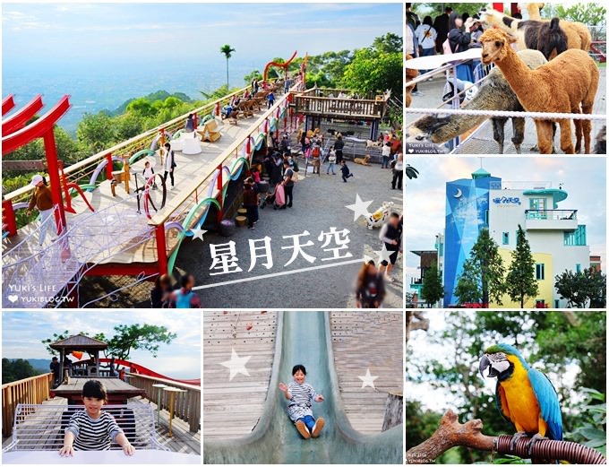 南投景點【星月天空景觀餐廳】親子一日遊~草泥馬×U型溜滑梯×小動物×假日鸚鵡秀～全家好去處！ - yuki.tw