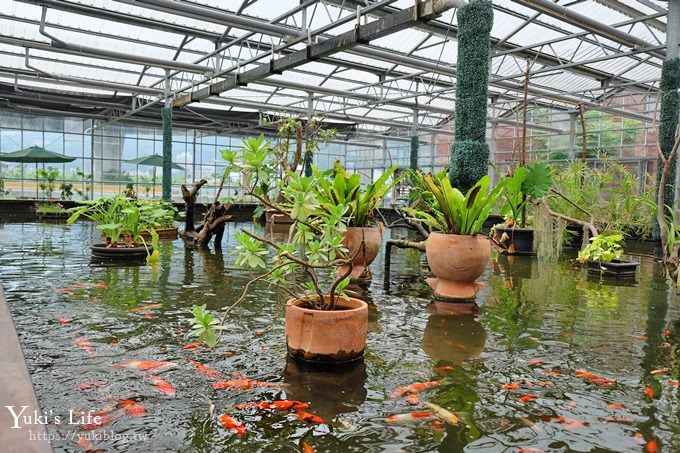 宜蘭親子景點【礁溪金車蘭花園】兒童遊戲區超大心、賞花賞魚還能吃蝦~下午茶推薦必打卡行程點！ - yuki.tw