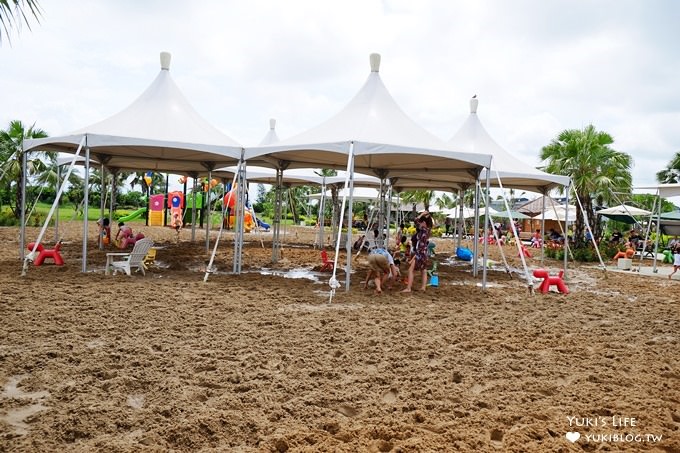 嘉義觀光工廠【達林休閒觀光園區(諾得健康休閒生態園區)】巴里島超大沙坑玩水池(玩水玩沙親子好去處!) - yuki.tw