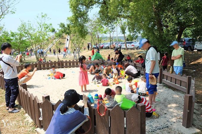 台中景點【大雅中科公園】三道山丘磨石子溜滑梯×沙坑、野餐、騎腳踏車親子景點 - yuki.tw