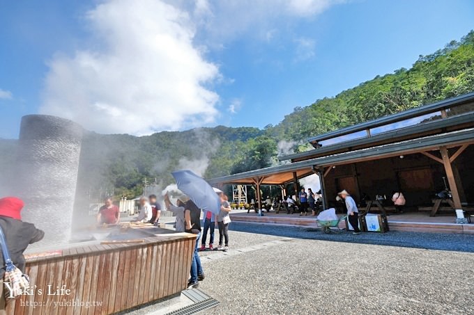 FUJI4933 免費！宜蘭景點【清水地熱】竹簍煮蛋超有趣還能泡腳×野餐好去處！