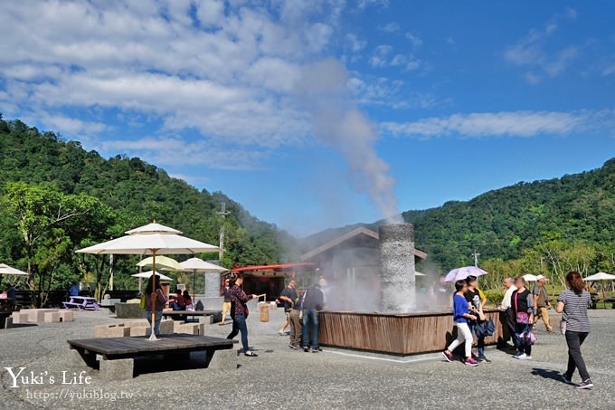 FUJI4939 免費！宜蘭景點【清水地熱】竹簍煮蛋超有趣還能泡腳×野餐好去處！