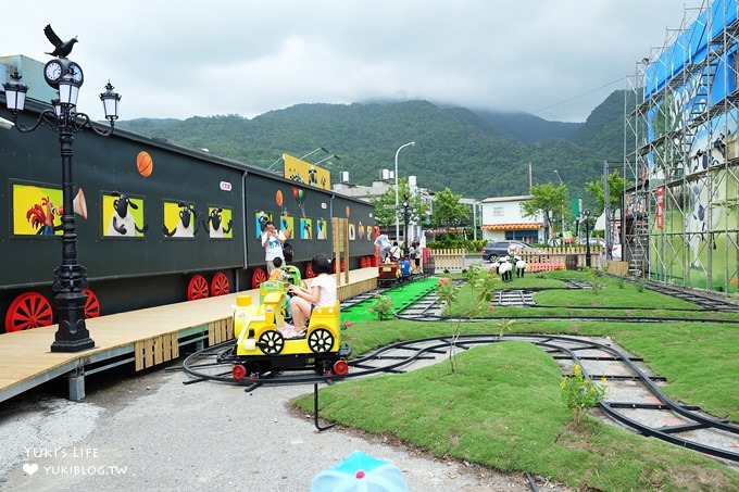 (歇業)宜蘭礁溪新景點【笑笑羊主題館四圍堡車站】小羊肖恩樂園餐廳×麵包可愛也好吃!免費景點蹓小孩坐火車 - yuki.tw