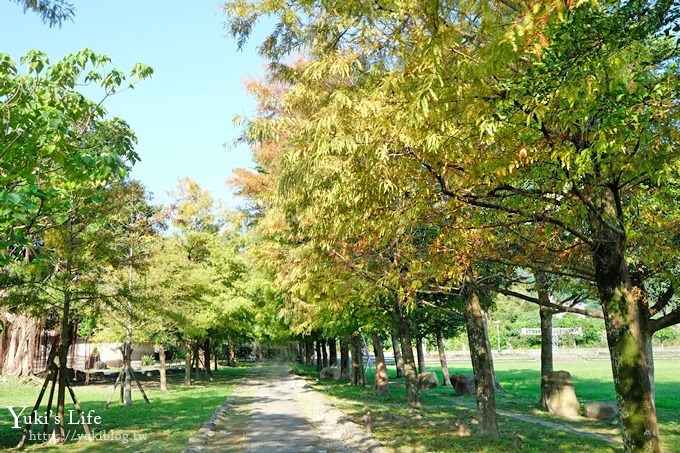 宜蘭新景點【蜂巢基地兒童遊樂場】土堤滑梯×沙坑×落羽松秘境(頭城運動公園) - yuki.tw