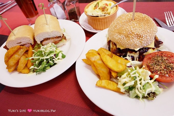 板橋早午餐【幸福這裡Happiness Here】法式藍帶美食、安格斯黑牛漢堡太厲害 - yuki.tw