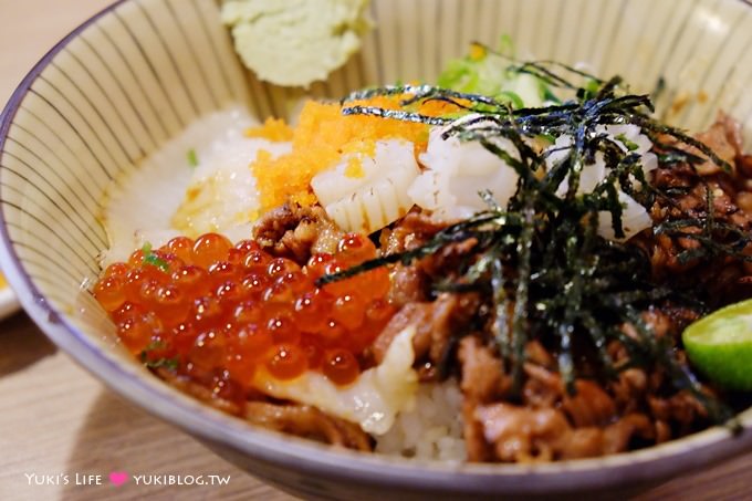 台中美食【隱藏丼飯達人】超青超海味炙燒海鮮丼.燒肉丼也好讚~每一種都想吃呀!(文心五權店) - yuki.tw